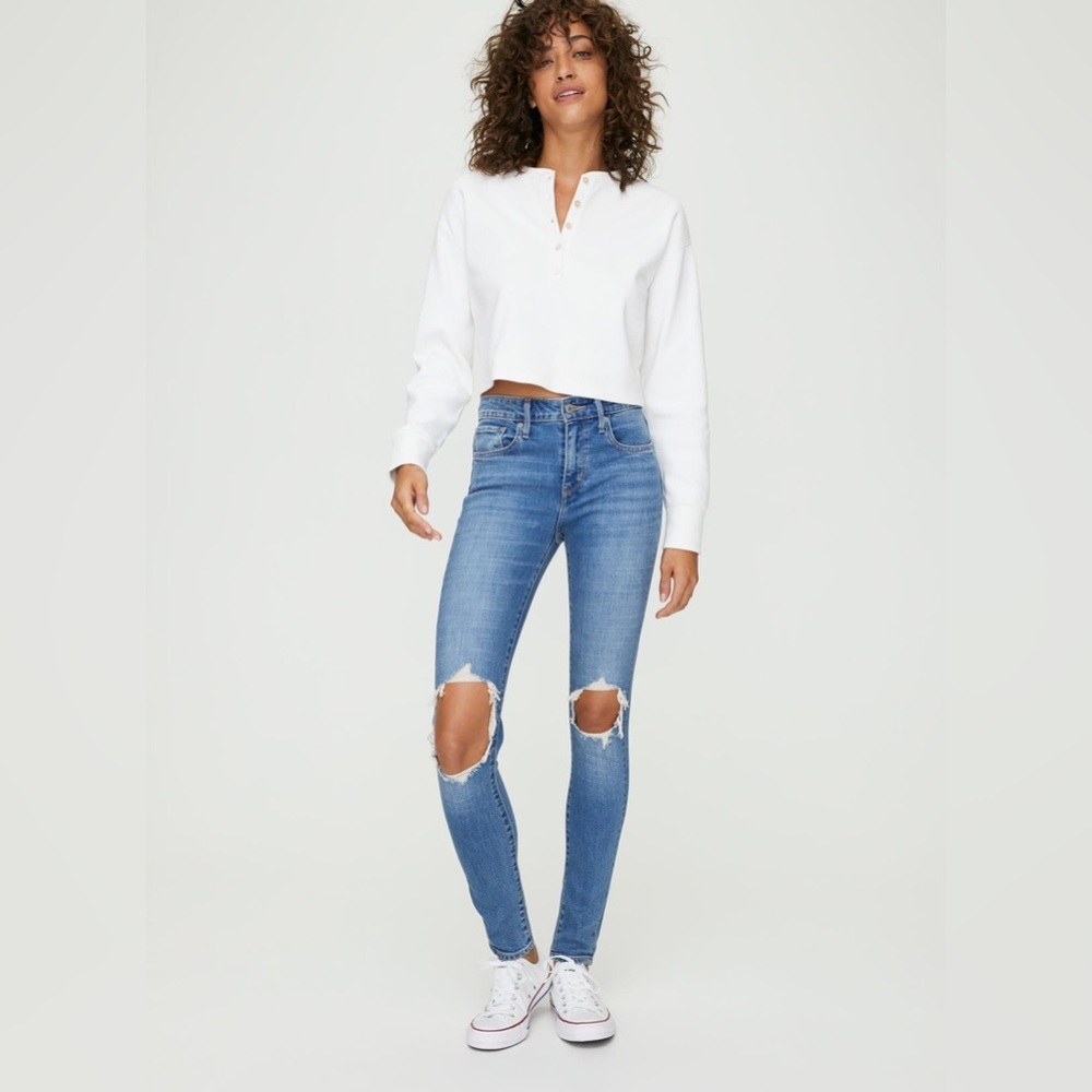 LEVI’S 721 Skinny Jeans Distressed